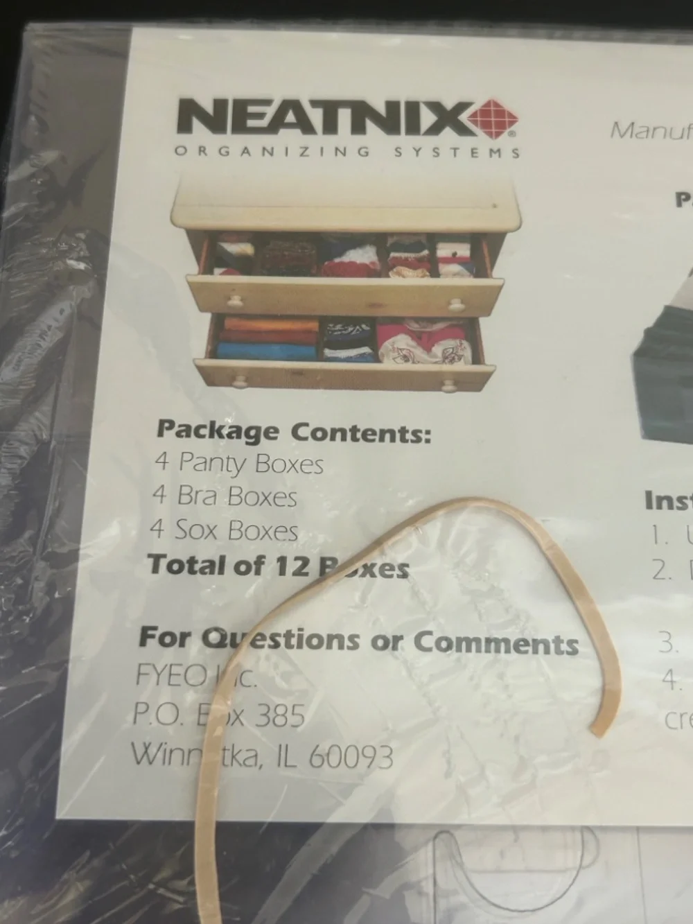 Neat Organizing 12 Clear Plastic Drawer Dividers for Lingerie and Socks. NWT